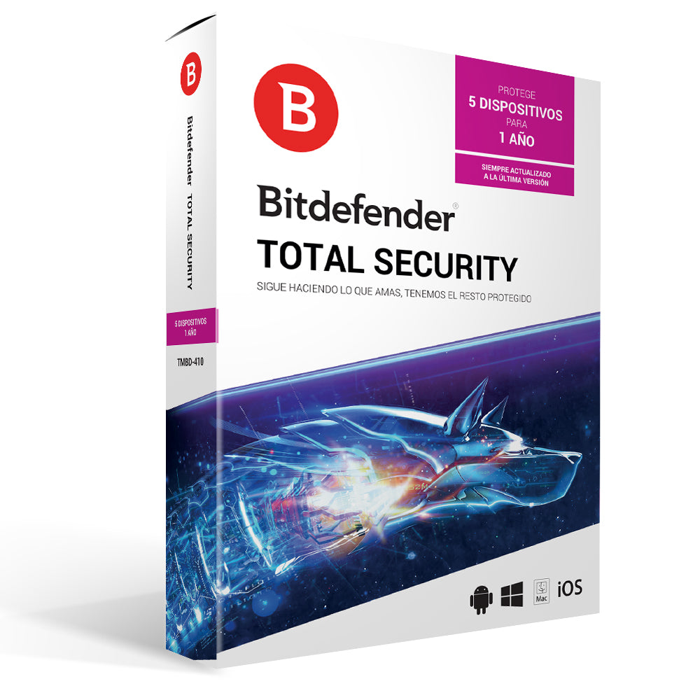 Antivirus BITDEFENDER TMBD-410 - 5 licencias, 1 Año(s) Antivirus BITDEFENDER TMBD-410 - 5 licencias, 1 Año(s)